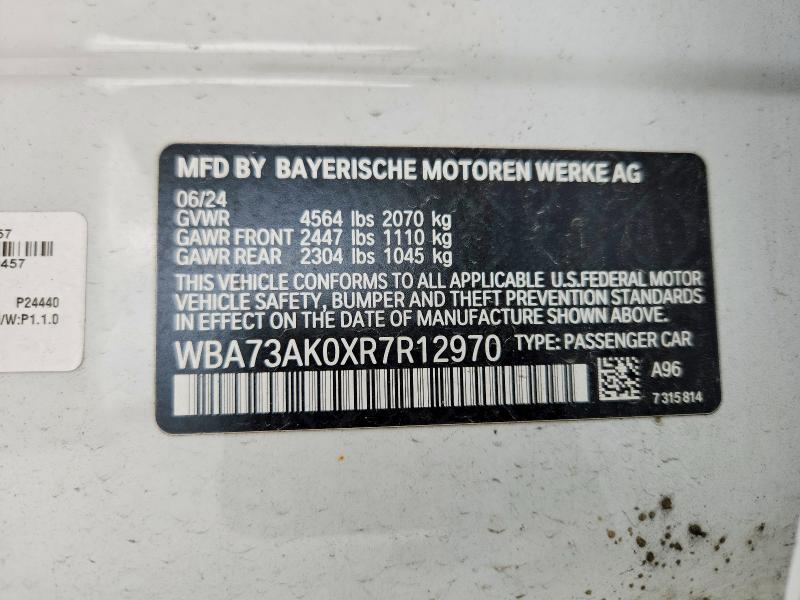 Продаж на аукціоні авто 2024 Bmw Motorrad 228xi, vin: WBA73AK0XR7R12970, номер лоту: 79910295