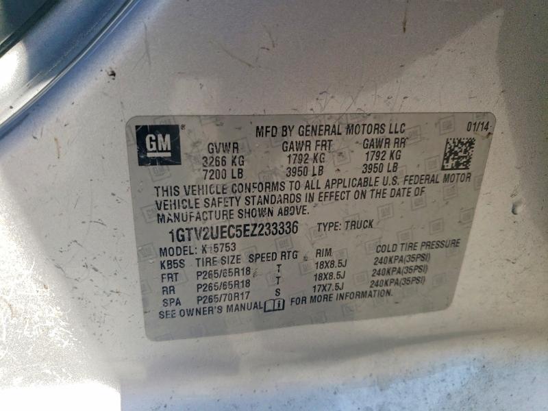 Продажа на аукционе авто 2014 Gmc Sierra, vin: 1GTV2UEC5EZ233336, номер лота: 46012856