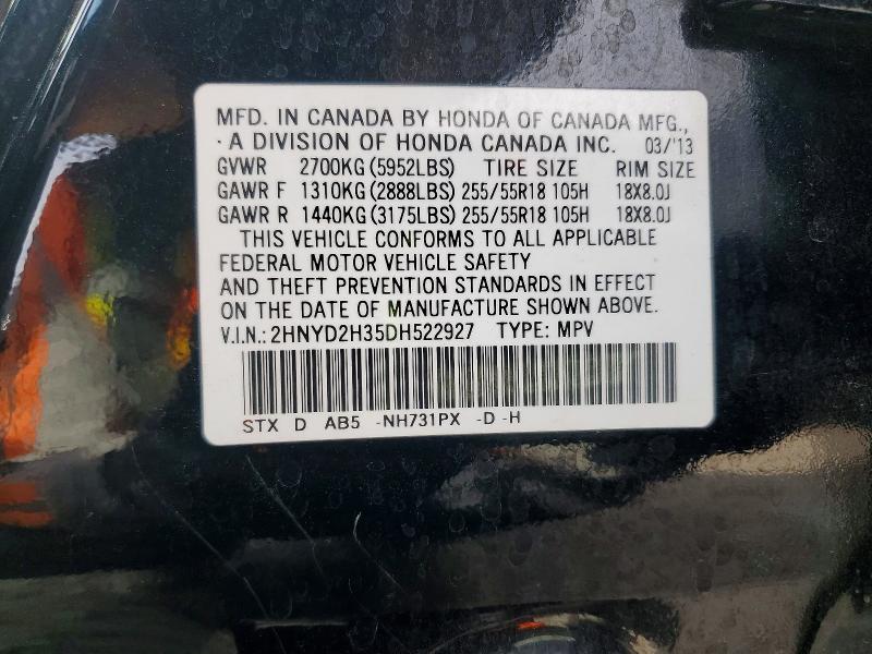 Aukcja sprzedaży 2013 Acura Mdx, vin: 2HNYD2H35DH522927, numer aukcji: 41948176