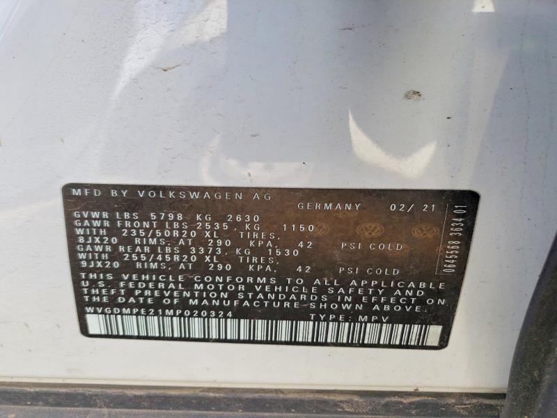 Продаж на аукціоні авто 2021 Volkswagen Id.4, vin: WVGDMPE21MP020324, номер лоту: 47399386