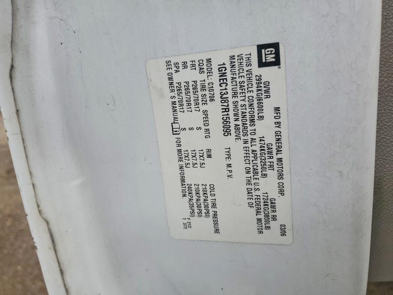 Aukcja sprzedaży 2007 Chevrolet Tahoe, vin: 1GNEC13J87R156095, numer aukcji: 42051906