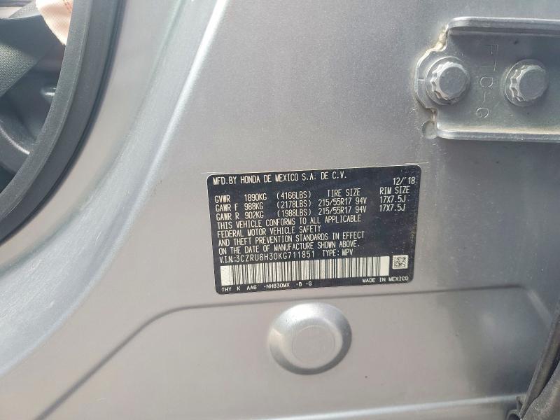 Продаж на аукціоні авто 2019 Honda Hr-v, vin: 3CZRU6H30KG711851, номер лоту: 46351106