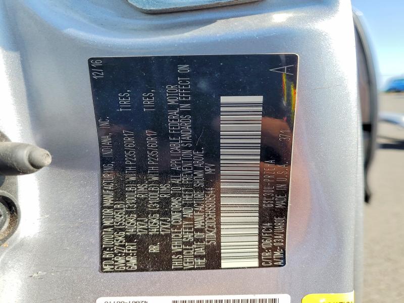 2017 Toyota Sienna მანქანა იყიდება აუქციონზე, vin: 5TDKZ3DC6HS808544, აუქციონის ნომერი: 47613726