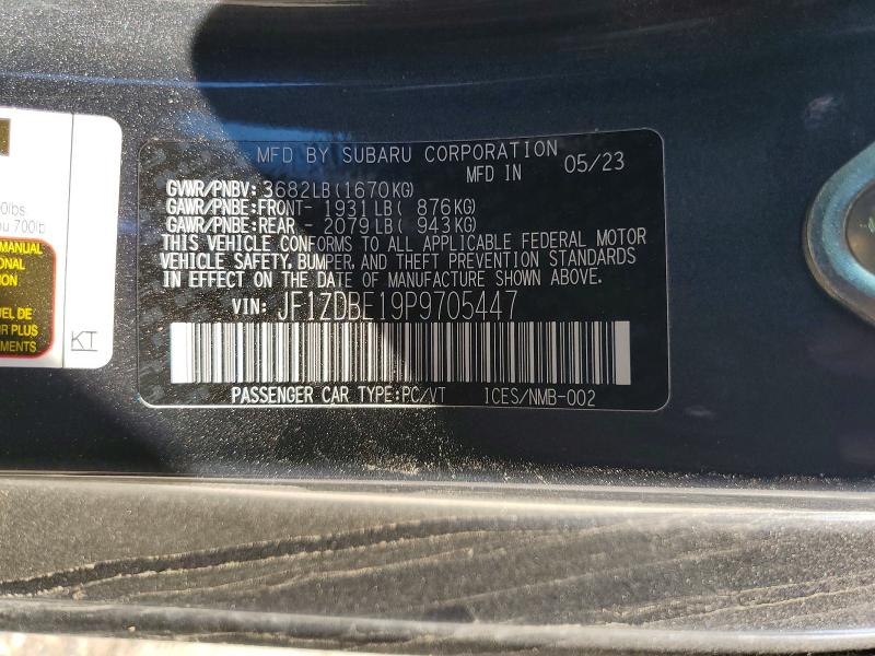 Aukcja sprzedaży 2023 Subaru Brz, vin: JF1ZDBE19P9705447, numer aukcji: 45838496