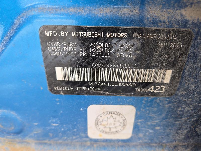 Продажа на аукционе авто 2014 Mitsubishi Mirage, vin: ML32A4HJ2EH009823, номер лота: 75220925