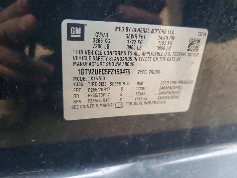 79174835 :رقم المزاد ، 1GTV2UEC5FZ159479 vin ، 2015 Gmc Sierra مزاد بيع