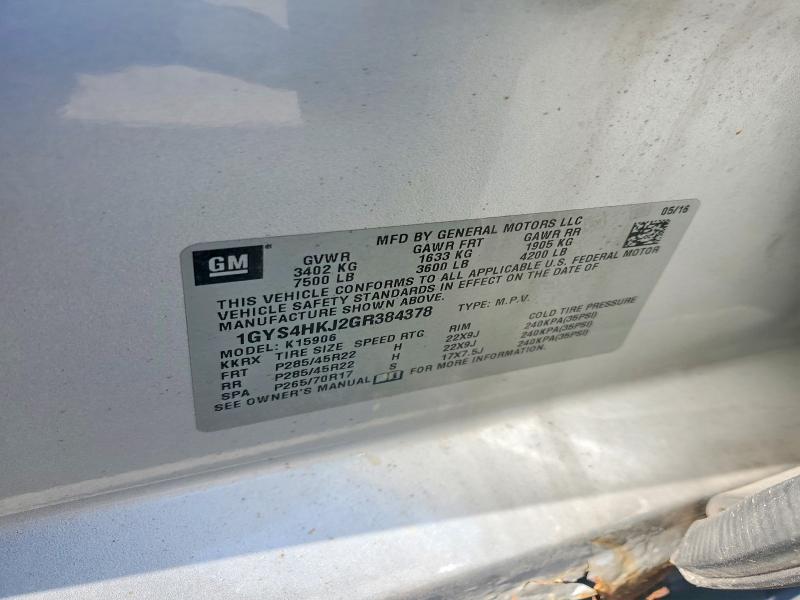 Aukcja sprzedaży 2016 Cadillac Escalade, vin: 1GYS4HKJ2GR384378, numer aukcji: 47045136