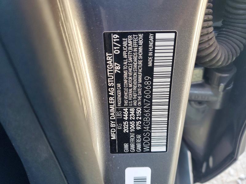 Продажа на аукционе авто 2019 Mercedes-benz Cla, vin: WDDSJ4GB6KN760689, номер лота: 47268526