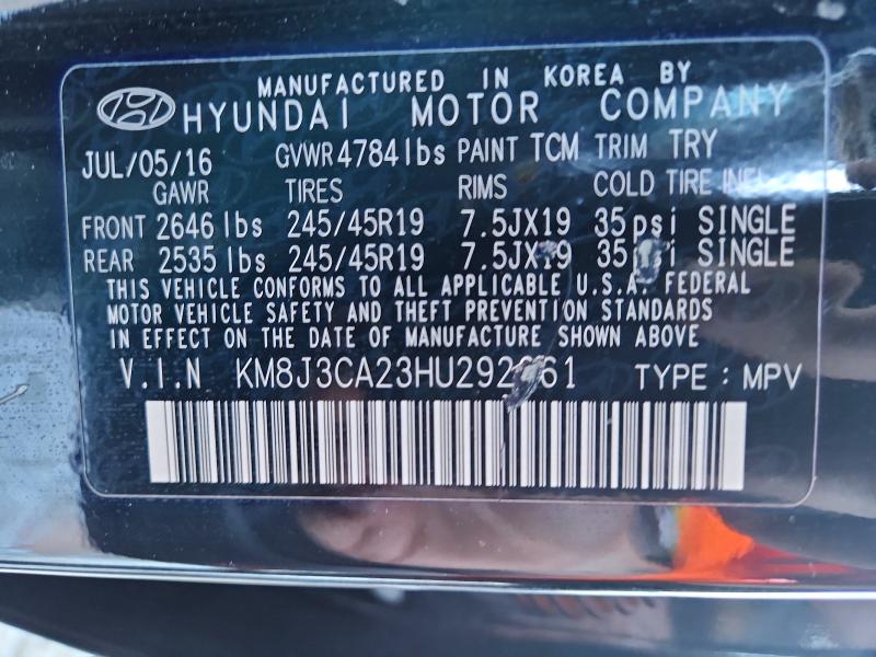 Продаж на аукціоні авто 2017 Hyundai Tucson, vin: KM8J3CA23HU292661, номер лоту: 79519425
