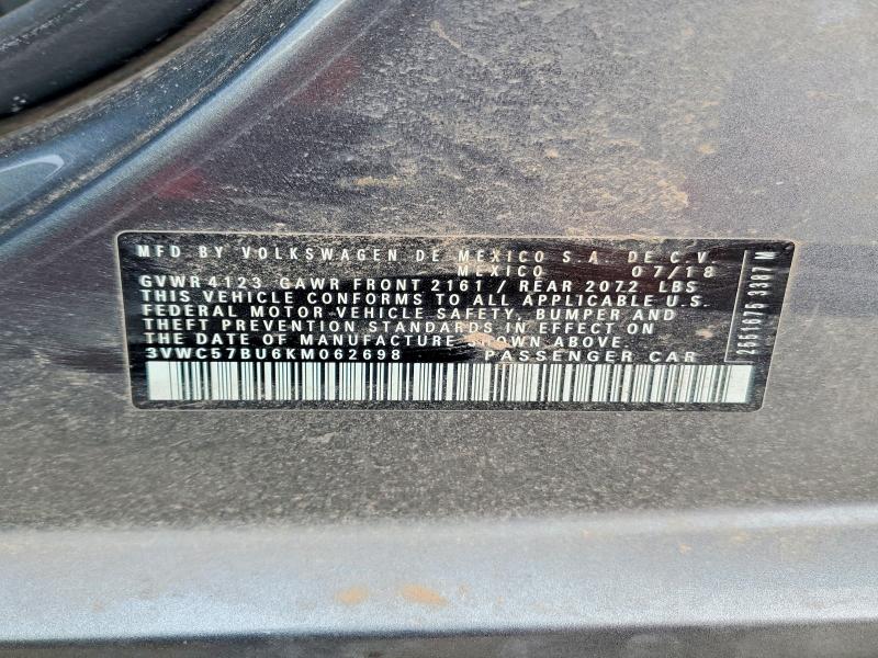 Продажа на аукционе авто 2019 Volkswagen Jetta, vin: 3VWC57BU6KM062698, номер лота: 47069346