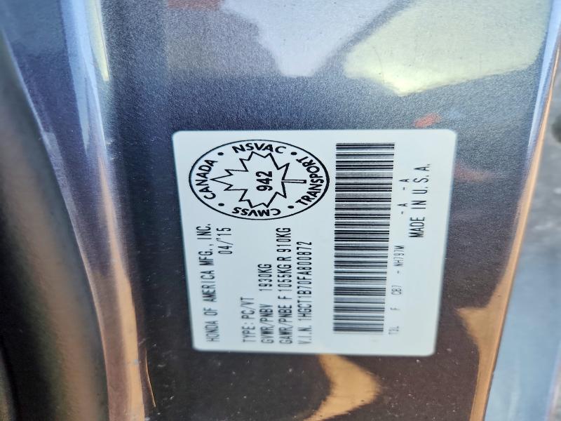 Продажа на аукционе авто 2015 Honda Accord, vin: 1HGCT1B70FA800872, номер лота: 47530696