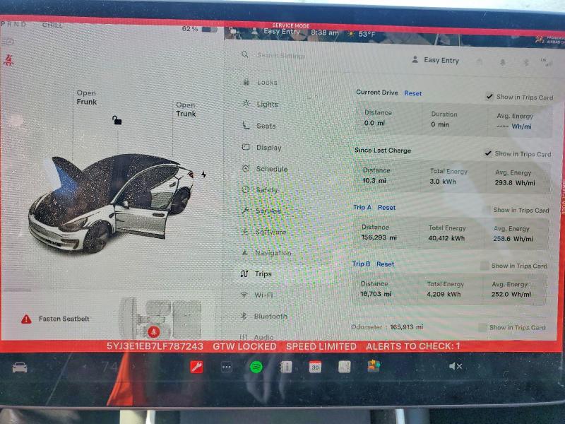 Продаж на аукціоні авто 2020 Tesla Model 3, vin: 5YJ3E1EB7LF787243, номер лоту: 47250236