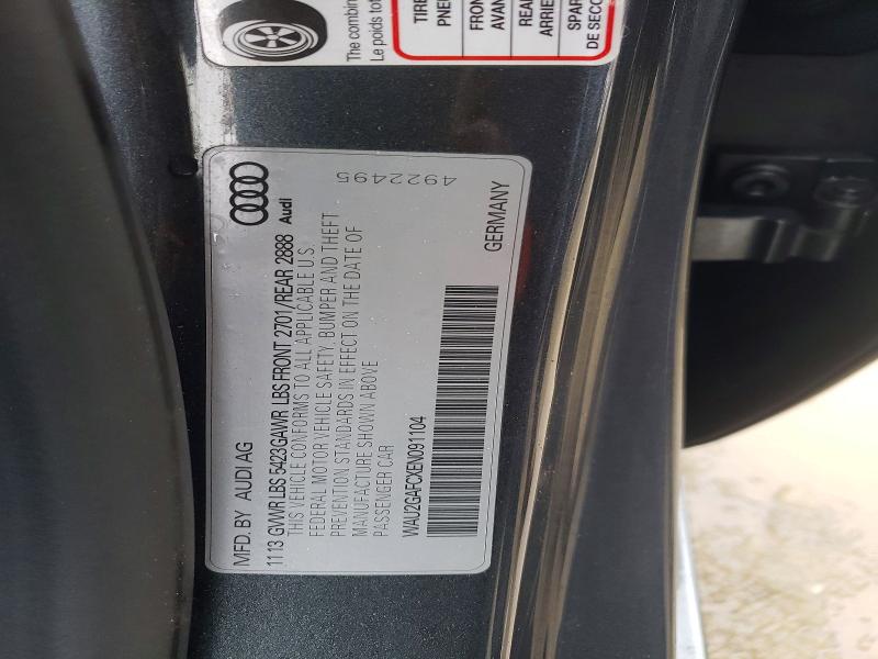 2014 Audi A7 მანქანა იყიდება აუქციონზე, vin: WAU2GAFCXEN091104, აუქციონის ნომერი: 79666395