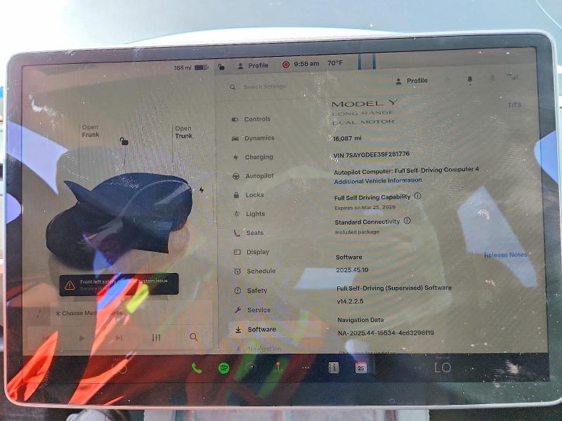 46730216 :رقم المزاد ، 7SAYGDEE3SF281776 vin ، 2025 Tesla Model Y مزاد بيع