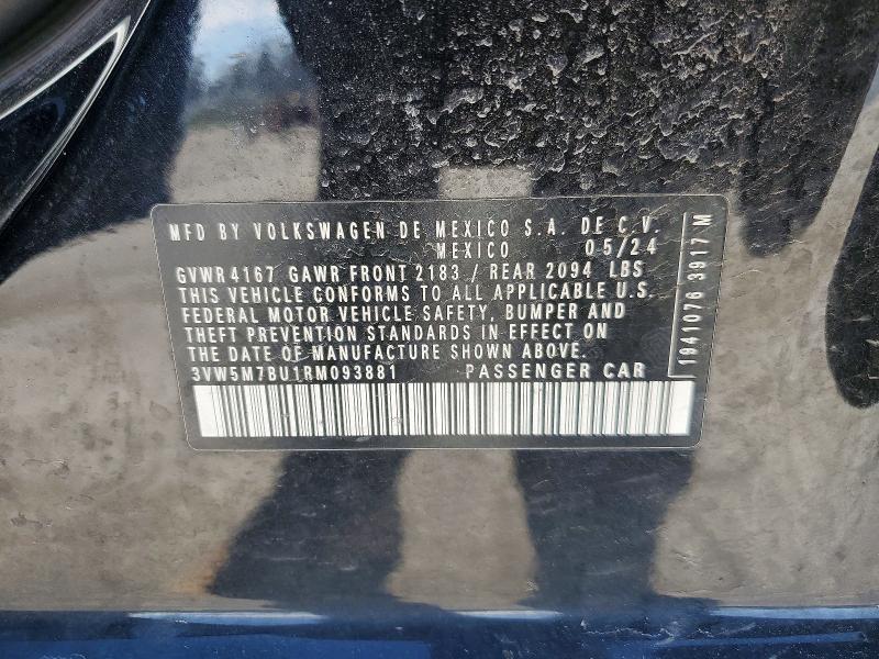 41672976 :رقم المزاد ، 3VW5M7BU1RM093881 vin ، 2024 Volkswagen Jetta مزاد بيع