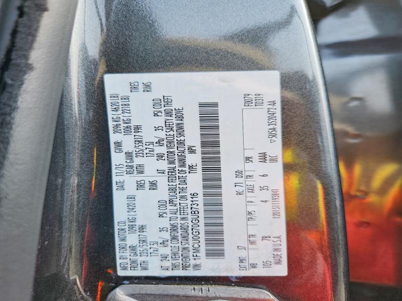 Продажа на аукционе авто 2016 Ford Escape, vin: 1FMCU0G70GUB73116, номер лота: 48310916