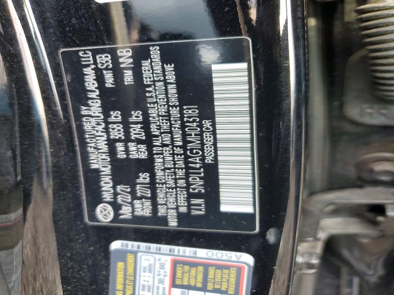 Aukcja sprzedaży 2021 Hyundai Elantra, vin: 5NPLL4AG1MH043181, numer aukcji: 79194715