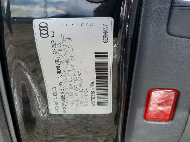 2018 Audi A5 მანქანა იყიდება აუქციონზე, vin: WAUFNCF59JA127466, აუქციონის ნომერი: 41651016