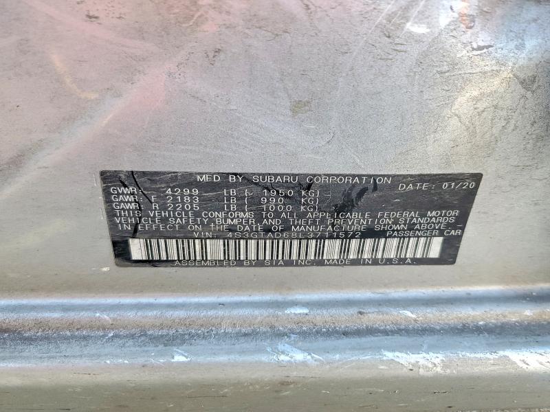Продажа на аукционе авто 2020 Subaru Impreza, vin: 4S3GTAD68L3711572, номер лота: 79456875