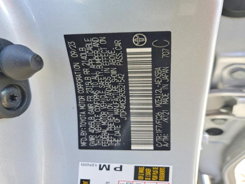 47656816 :رقم المزاد ، JTDP4MCE2R3521542 vin ، 2024 Toyota Corolla مزاد بيع