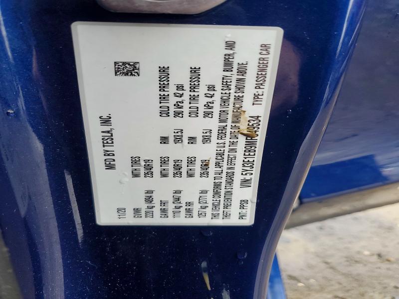 Aukcja sprzedaży 2021 Tesla Model 3, vin: 5YJ3E1EB9MF849534, numer aukcji: 78030215