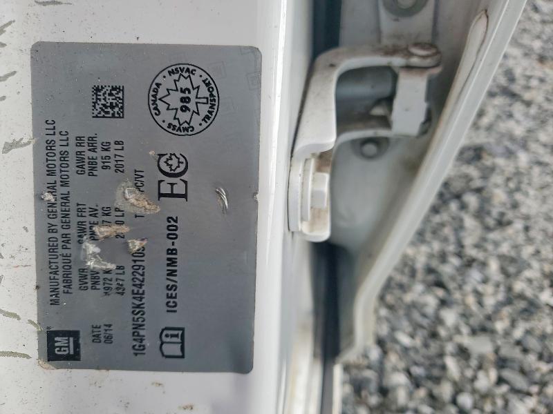41977686 :رقم المزاد ، 1G4PN5SK4E4229109 vin ، 2014 Buick Verano مزاد بيع