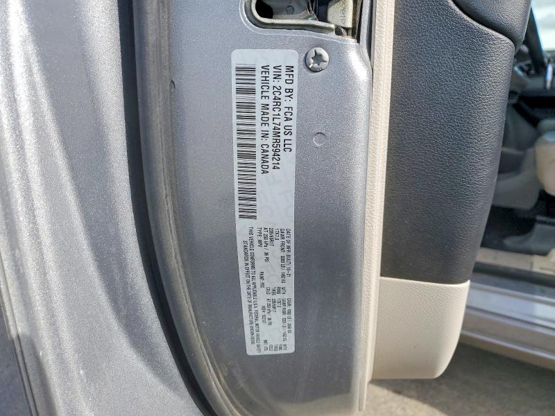 41613596 :رقم المزاد ، 2C4RC1L74MR594214 vin ، 2021 Chrysler Pacifica مزاد بيع