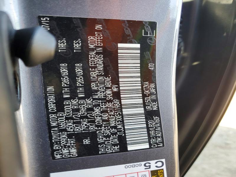 Aukcja sprzedaży 2015 Lexus Gx 460, vin: JTJJM7FXXF5119849, numer aukcji: 47897026