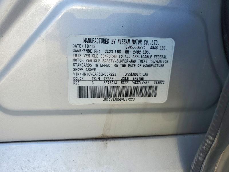 Продаж на аукціоні авто 2013 Infiniti G37 Sedan, vin: JN1CV6AR5DM357223, номер лоту: 48260736
