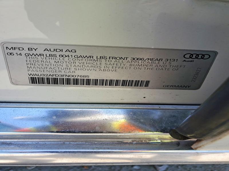 2015 Audi A8 მანქანა იყიდება აუქციონზე, vin: WAU32AFD3FN007685, აუქციონის ნომერი: 47011966