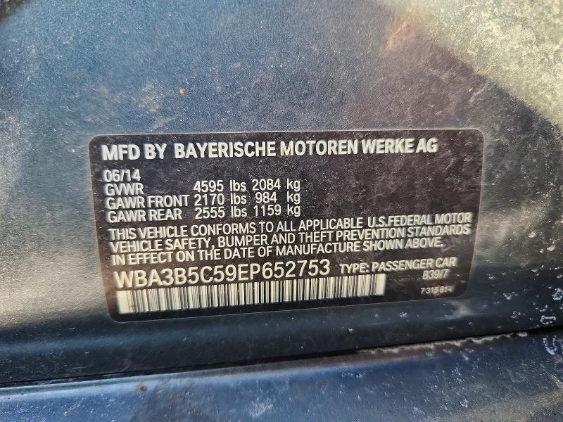 41999736 :رقم المزاد ، WBA3B5C59EP652753 vin ، 2014 Bmw 328 مزاد بيع