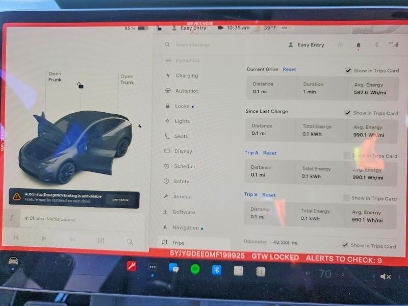 Продажа на аукционе авто 2021 Tesla Model Y, vin: 5YJYGDEE0MF199925, номер лота: 78684845