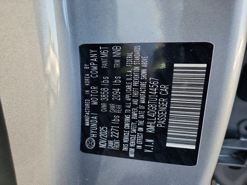 47908606 :رقم المزاد ، KMHLL4DG8TU144567 vin ، 2026 Hyundai Elantra مزاد بيع