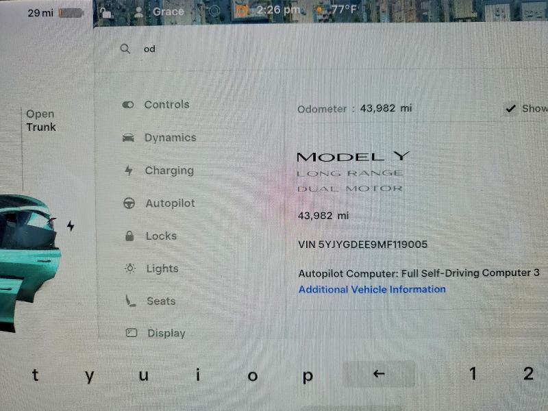 Aukcja sprzedaży 2021 Tesla Model Y, vin: 5YJYGDEE9MF119005, numer aukcji: 45495526
