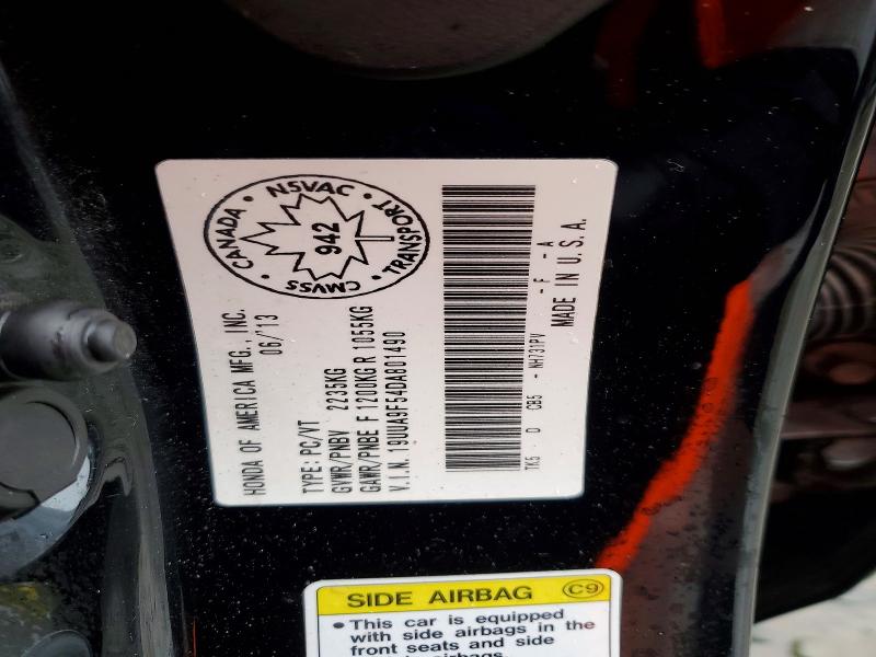 2013 Acura Tl მანქანა იყიდება აუქციონზე, vin: 19UUA9F54DA801490, აუქციონის ნომერი: 45538116