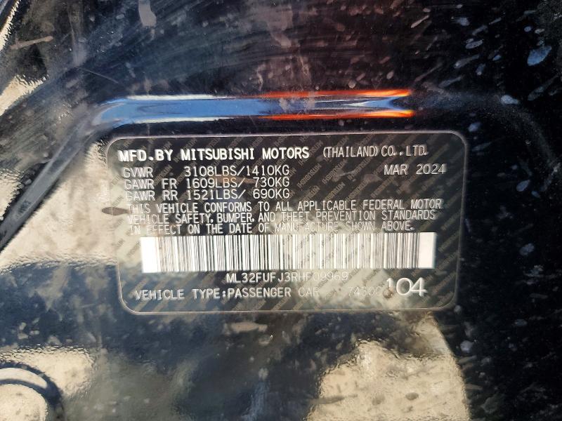 Aukcja sprzedaży 2024 Mitsubishi Mirage, vin: ML32FUFJ3RHF09969, numer aukcji: 46814406
