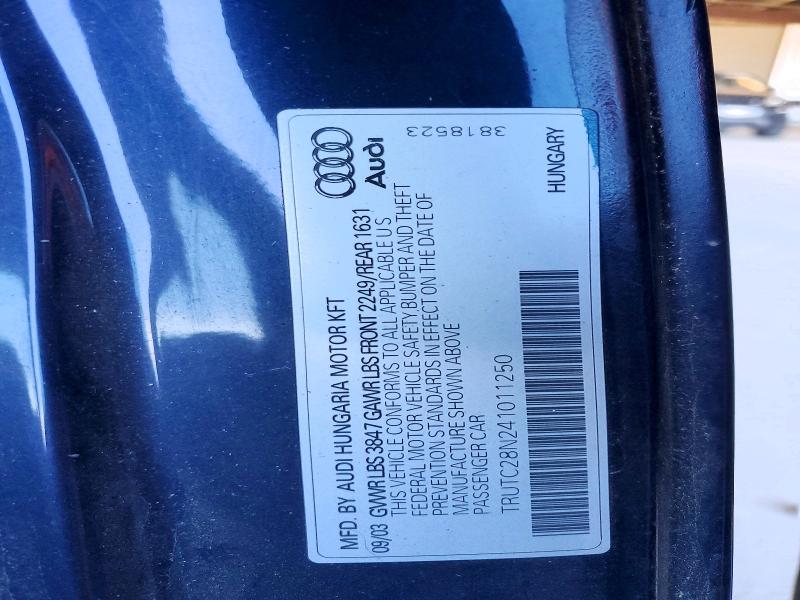 Продаж на аукціоні авто 2004 Audi Tt, vin: TRUTC28N241011250, номер лоту: 47321036