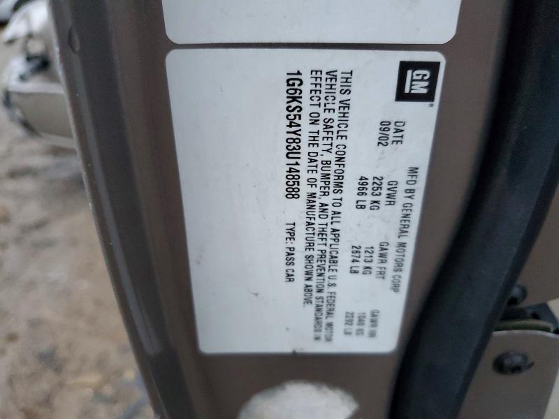 42067006 :رقم المزاد ، 1G6KS54Y83U148588 vin ، 2003 Cadillac Seville مزاد بيع