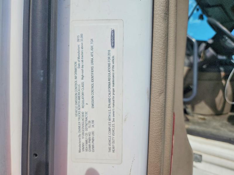 2016 Freightliner Cascadia 125 მანქანა იყიდება აუქციონზე, vin: 1FUBGEDV0GLHC5640, აუქციონის ნომერი: 46200246