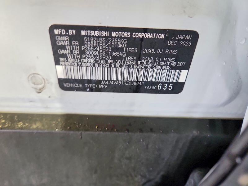 Продаж на аукціоні авто 2024 Mitsubishi Outlander, vin: JA4J4VA81RZ038642, номер лоту: 41798776