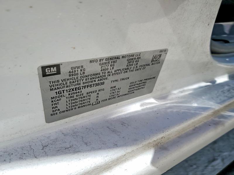 79636165 :رقم المزاد ، 1GT12XEG7FF673838 vin ، 2015 Gmc Sierra مزاد بيع