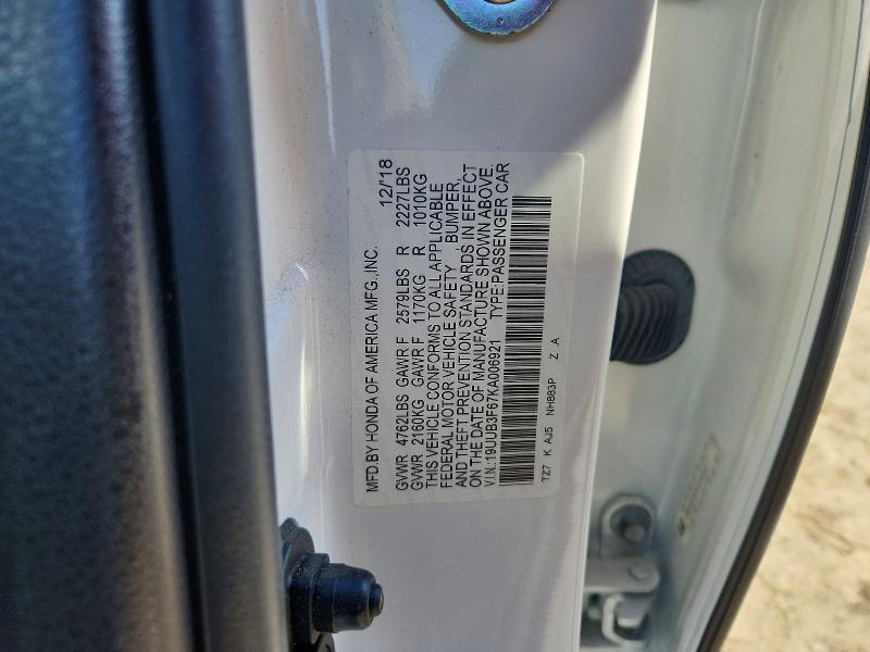 Aukcja sprzedaży 2019 Acura Tlx, vin: 19UUB3F67KA006921, numer aukcji: 46754806