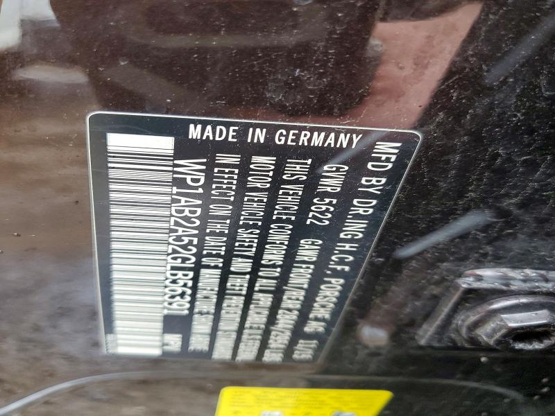45832626 :رقم المزاد ، WP1AB2A52GLB56391 vin ، 2016 Porsche Macan مزاد بيع