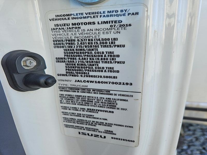 Продаж на аукціоні авто 2017 Isuzu Npr Hd, vin: JALC4W160H7002193, номер лоту: 79668205