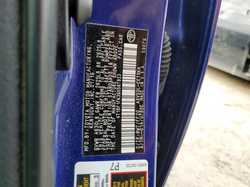 Aukcja sprzedaży 2016 Toyota Camry, vin: 4T1BF1FK3GU567923, numer aukcji: 47963256