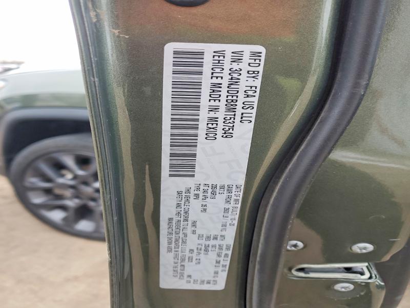 46051916 :رقم المزاد ، 3C4NJDEB8MT537549 vin ، 2021 Jeep Compass مزاد بيع
