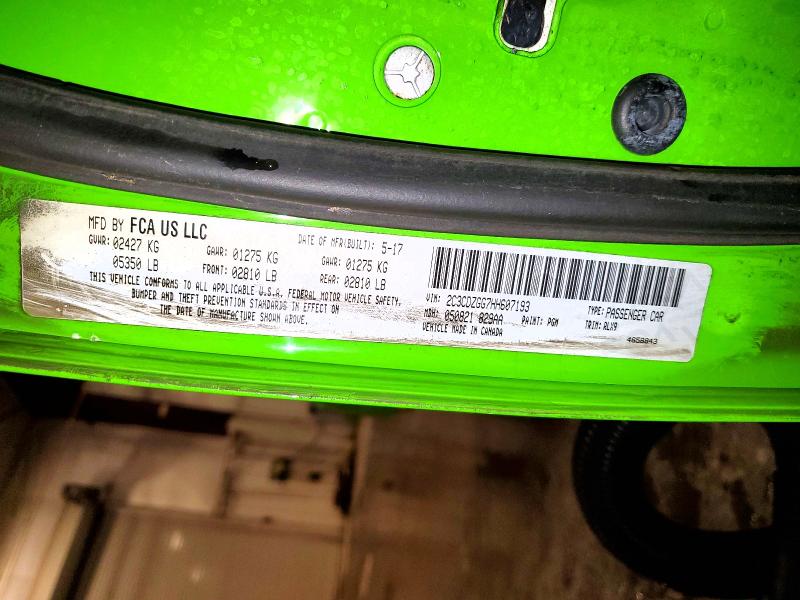Продажа на аукционе авто 2017 Dodge Challenger, vin: 2C3CDZGG7HH607193, номер лота: 41583776