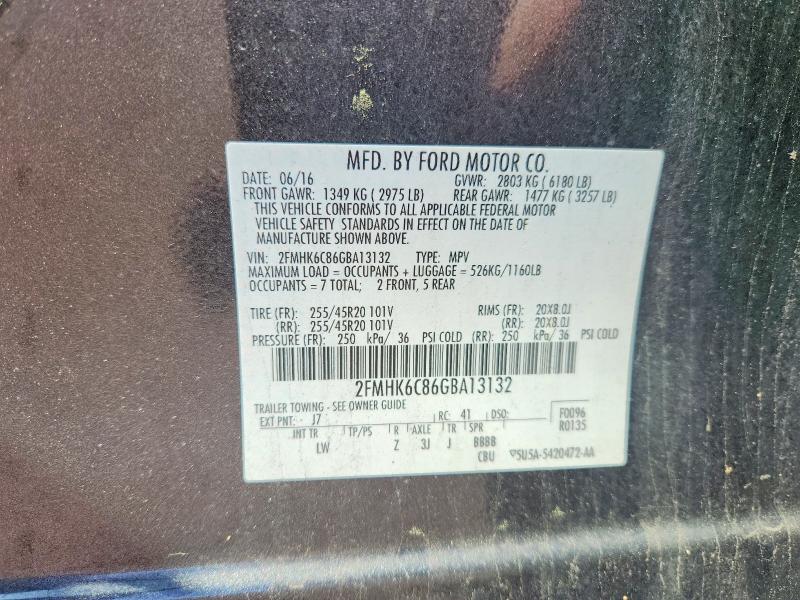 Продаж на аукціоні авто 2016 Ford Flex, vin: 2FMHK6C86GBA13132, номер лоту: 46557946