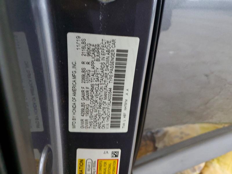 Продаж на аукціоні авто 2020 Honda Accord, vin: 1HGCV1F1XLA033544, номер лоту: 46928546