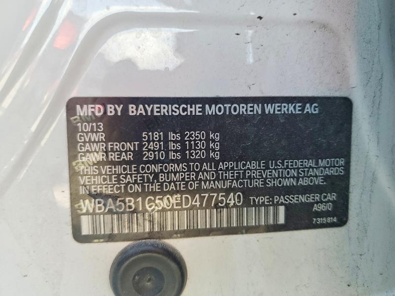 46389946 :رقم المزاد ، WBA5B1C50ED477540 vin ، 2014 Bmw 535 مزاد بيع